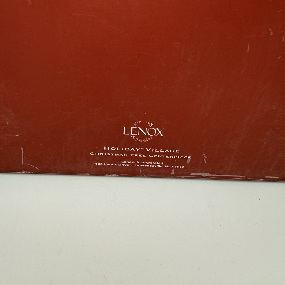 Lenox Holiday Village Christmas Tree Centerpiece Lighted Pegs Music Box 12” - Picture 9 of 9